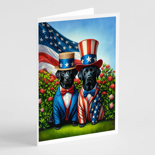 All American Labrador Retriever Greeting Cards Pack of 8