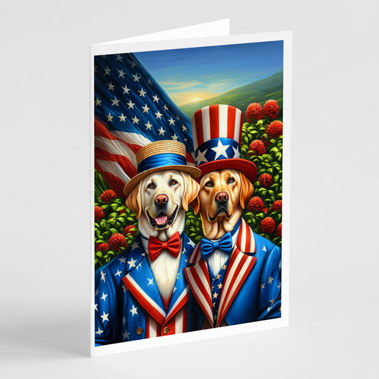 All American Labrador Retriever Greeting Cards Pack of 8