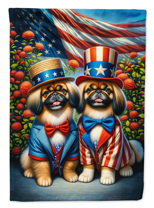 All American Pekingese Garden Flag –  Dogs with American Flag Background by Caroline’s Treasures