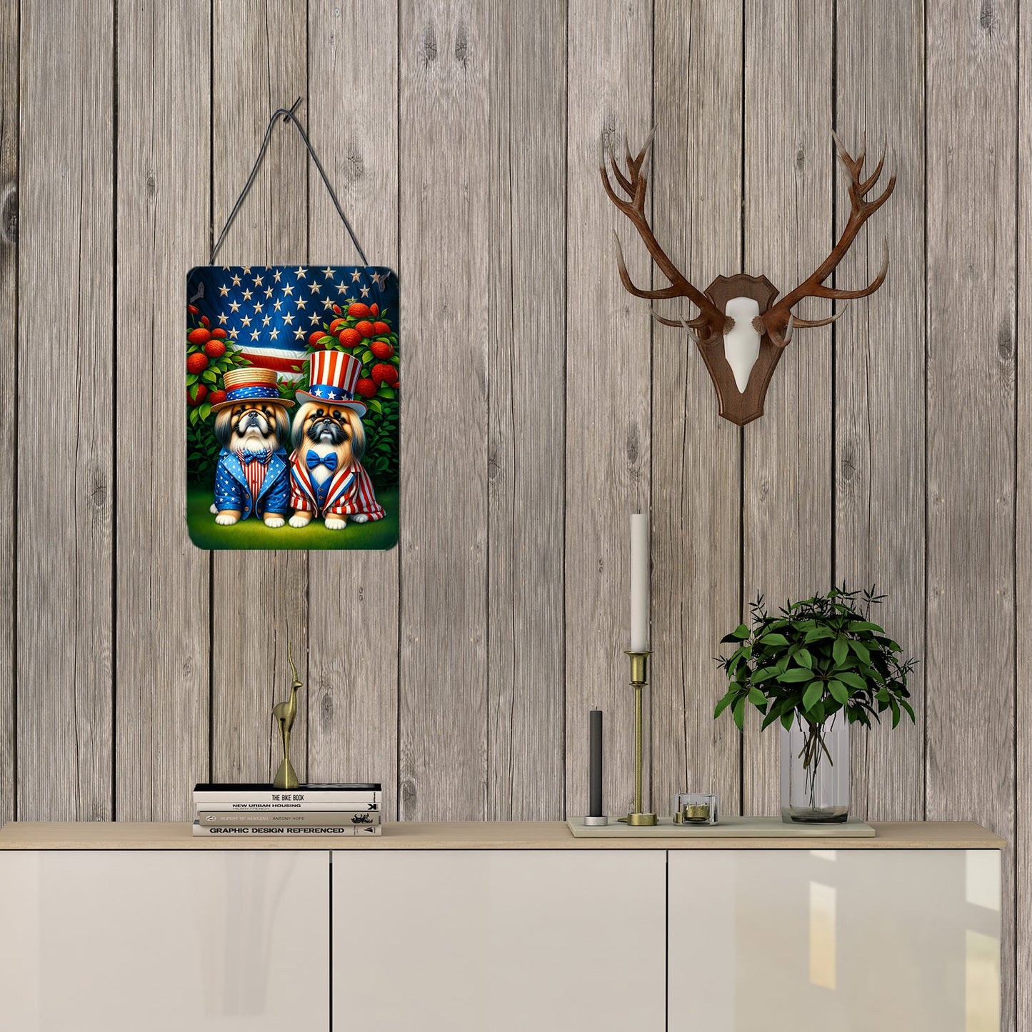 All American Pekingese Wall or Door Hanging Prints