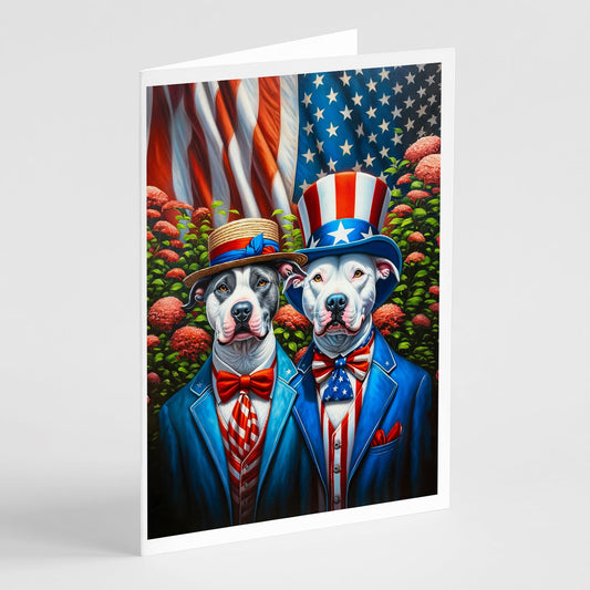 All American Pit Bull Terrier Greeting Cards Pack of 8