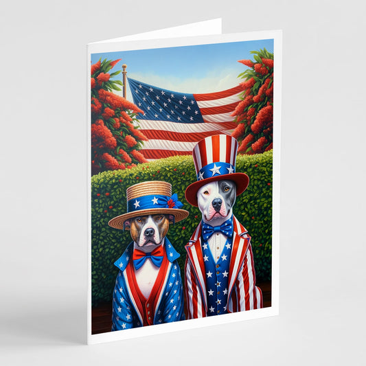 All American Pit Bull Terrier Greeting Cards Pack of 8