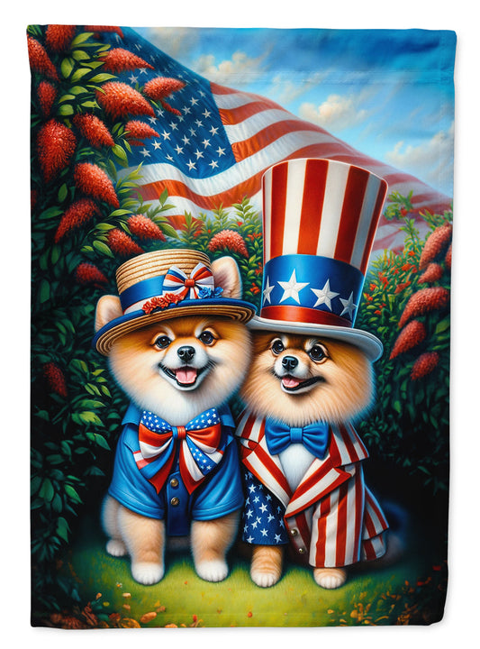 All American Pomeranian Garden Flag –  Garden Flag by Caroline's Treasures