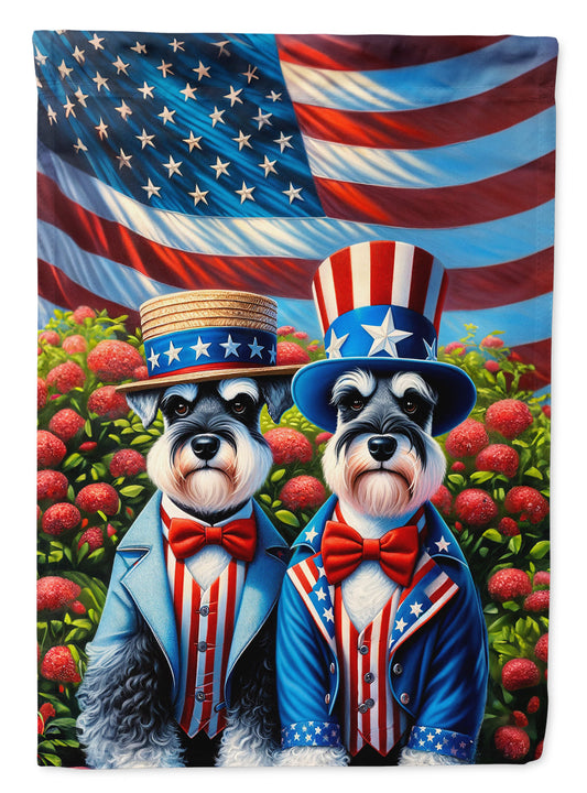 All American Schnauzer Garden Flag –  Dogs with American Flag Background by Caroline’s Treasures