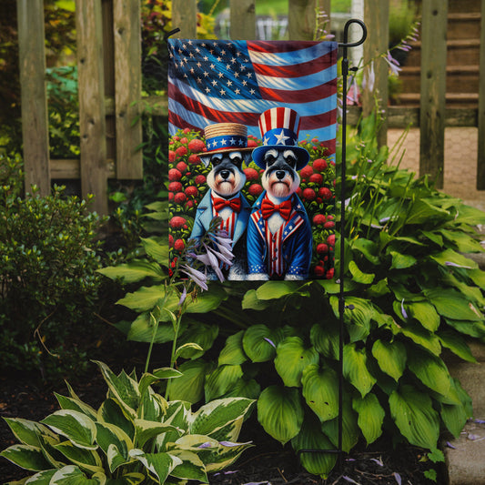 All American Schnauzer Garden Flag –  Dogs with American Flag Background by Caroline’s Treasures