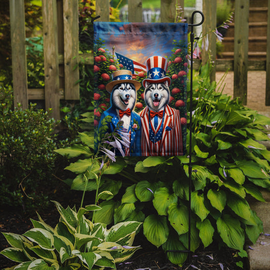 All American Siberian Husky Garden Flag –  Garden Flag by Caroline's Treasures