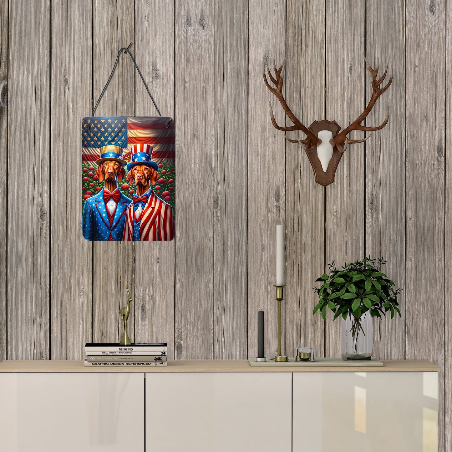 All American Vizsla Wall or Door Hanging Prints