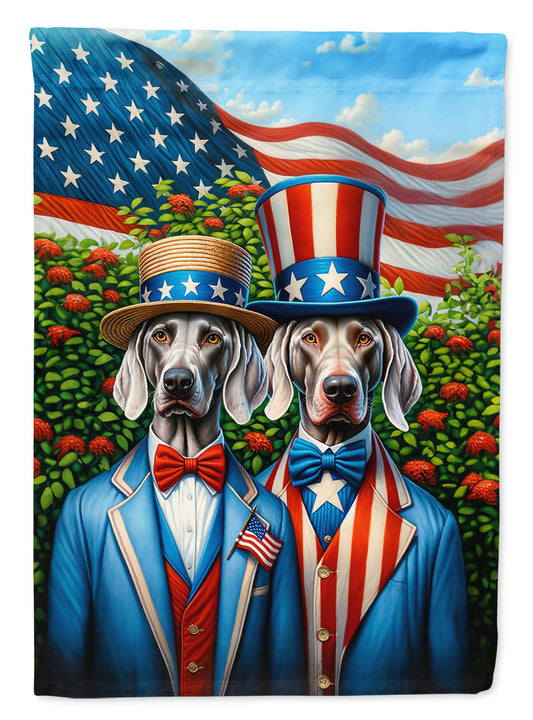 All American Weimaraner Garden Flag –  Dogs with American Flag Background by Caroline’s Treasures