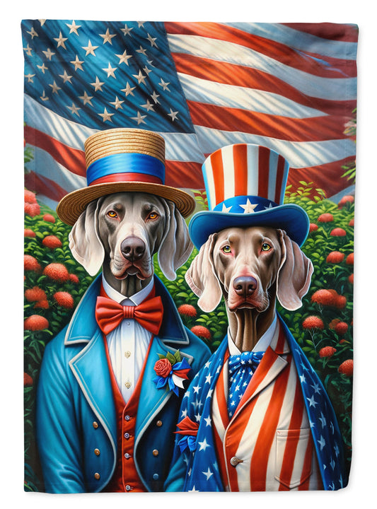 All American Weimaraner Garden Flag –  Dogs with American Flag Background by Caroline’s Treasures