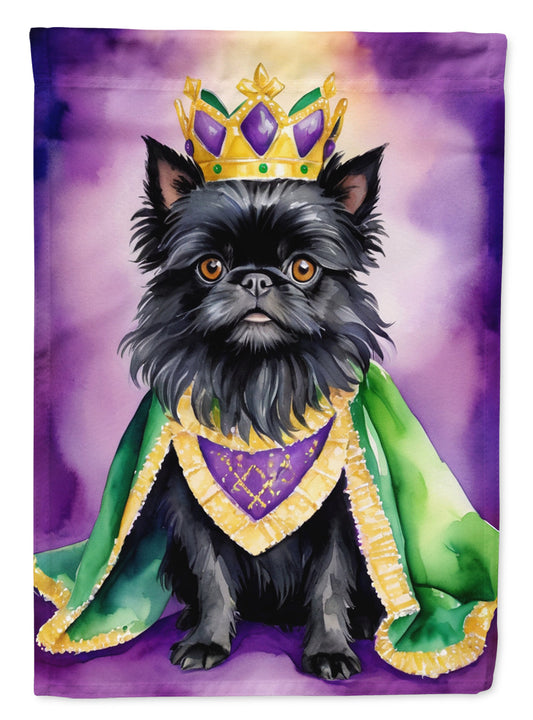 Affenpinscher King of Mardi Gras Garden Flag - Vibrant Dog-Themed Yard Decor by Caroline's Treasures