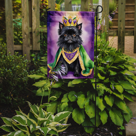 Affenpinscher King of Mardi Gras Garden Flag - Vibrant Dog-Themed Yard Decor by Caroline's Treasures