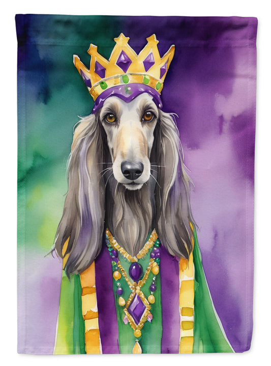 Afghan Hound King of Mardi Gras Garden Flag - Vibrant Dog-Themed Yard Decor by Caroline's Treasures