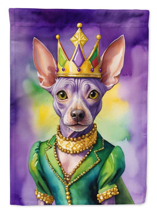 American Hairless Terrier King of Mardi Gras House Flag