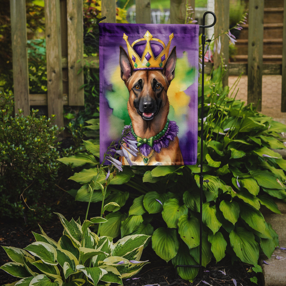 Belgian Malinois King of Mardi Gras Garden Flag - Vibrant Dog-Themed Yard Decor by Caroline's Treasures