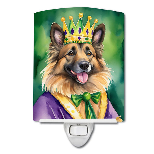 Belgian Tervuren King of Mardi Gras Ceramic Night Light