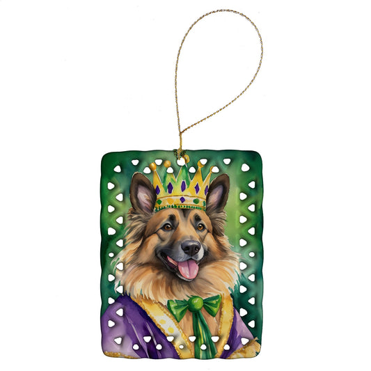 Belgian Tervuren King of Mardi Gras Porcelain Ornament