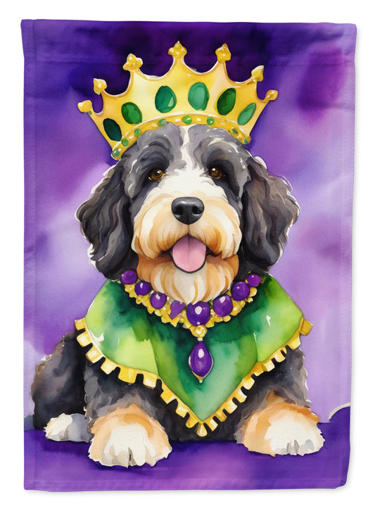 Bernedoodle King of Mardi Gras Garden Flag - Vibrant Dog-Themed Yard Decor by Caroline's Treasures