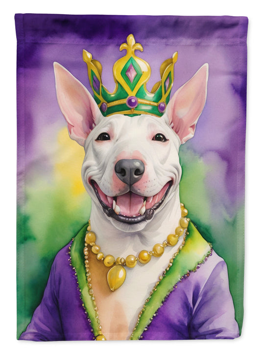 Bull Terrier King of Mardi Gras Garden Flag - Vibrant Dog-Themed Yard Decor by Caroline's Treasures