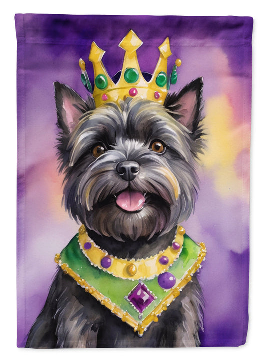 Cairn Terrier King of Mardi Gras Garden Flag - Vibrant Dog-Themed Yard Decor by Caroline's Treasures