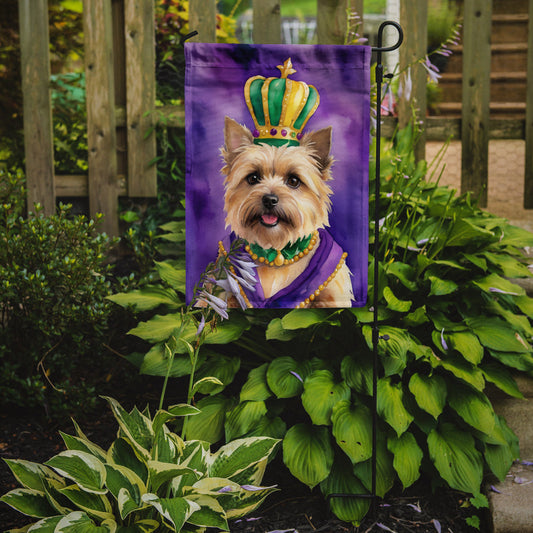Cairn Terrier King of Mardi Gras Garden Flag - Vibrant Dog-Themed Yard Decor by Caroline's Treasures