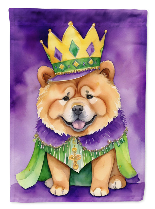 Chow Chow King of Mardi Gras Garden Flag - Vibrant Dog-Themed Yard Decor by Caroline's Treasures