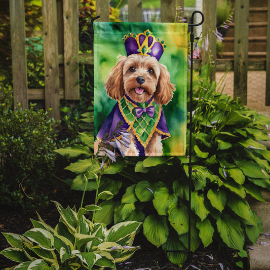 Cockapoo King of Mardi Gras Garden Flag - Vibrant Dog-Themed Yard Decor by Caroline's Treasures