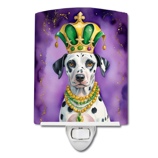Dalmatian King of Mardi Gras Ceramic Night Light