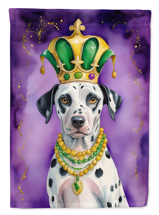 Dalmatian King of Mardi Gras Garden Flag - Vibrant Dog-Themed Yard Decor by Caroline's Treasures