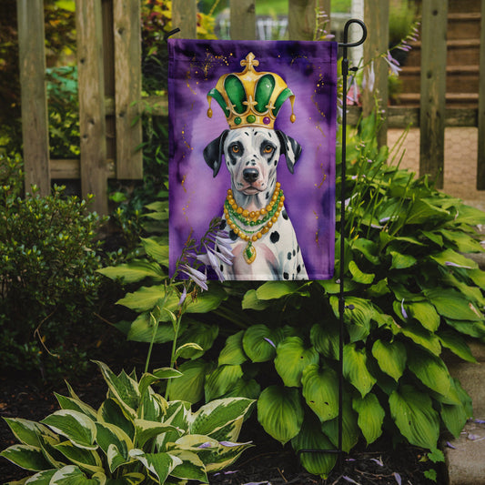 Dalmatian King of Mardi Gras Garden Flag - Vibrant Dog-Themed Yard Decor by Caroline's Treasures