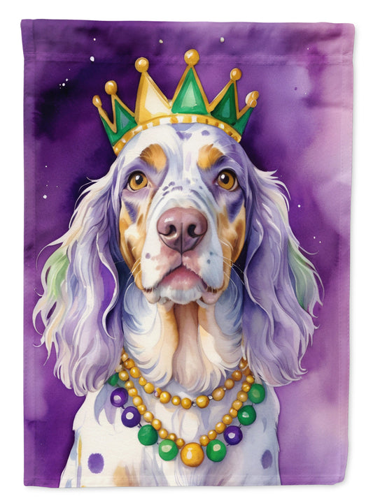 English Setter King of Mardi Gras Garden Flag - Vibrant Dog-Themed Yard Decor by Caroline's Treasures