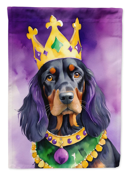 Gordon Setter King of Mardi Gras Garden Flag - Vibrant Dog-Themed Yard Decor by Caroline's Treasures