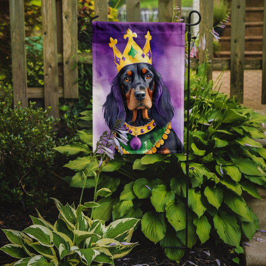 Gordon Setter King of Mardi Gras Garden Flag - Vibrant Dog-Themed Yard Decor by Caroline's Treasures
