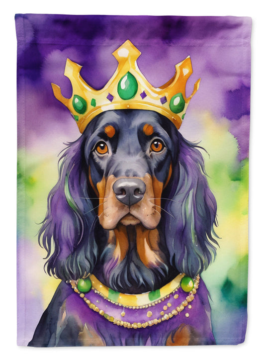 Gordon Setter King of Mardi Gras Garden Flag - Vibrant Dog-Themed Yard Decor by Caroline's Treasures