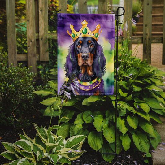 Gordon Setter King of Mardi Gras Garden Flag - Vibrant Dog-Themed Yard Decor by Caroline's Treasures