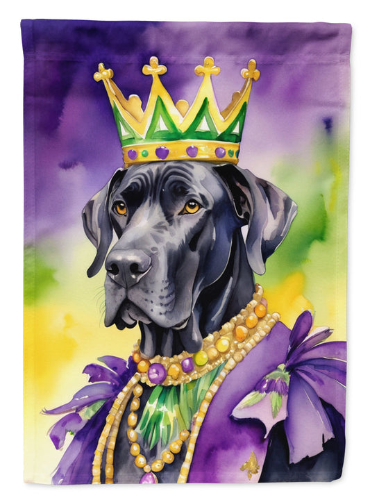 Great Dane King of Mardi Gras Garden Flag - Vibrant Dog-Themed Yard Decor by Caroline's Treasures