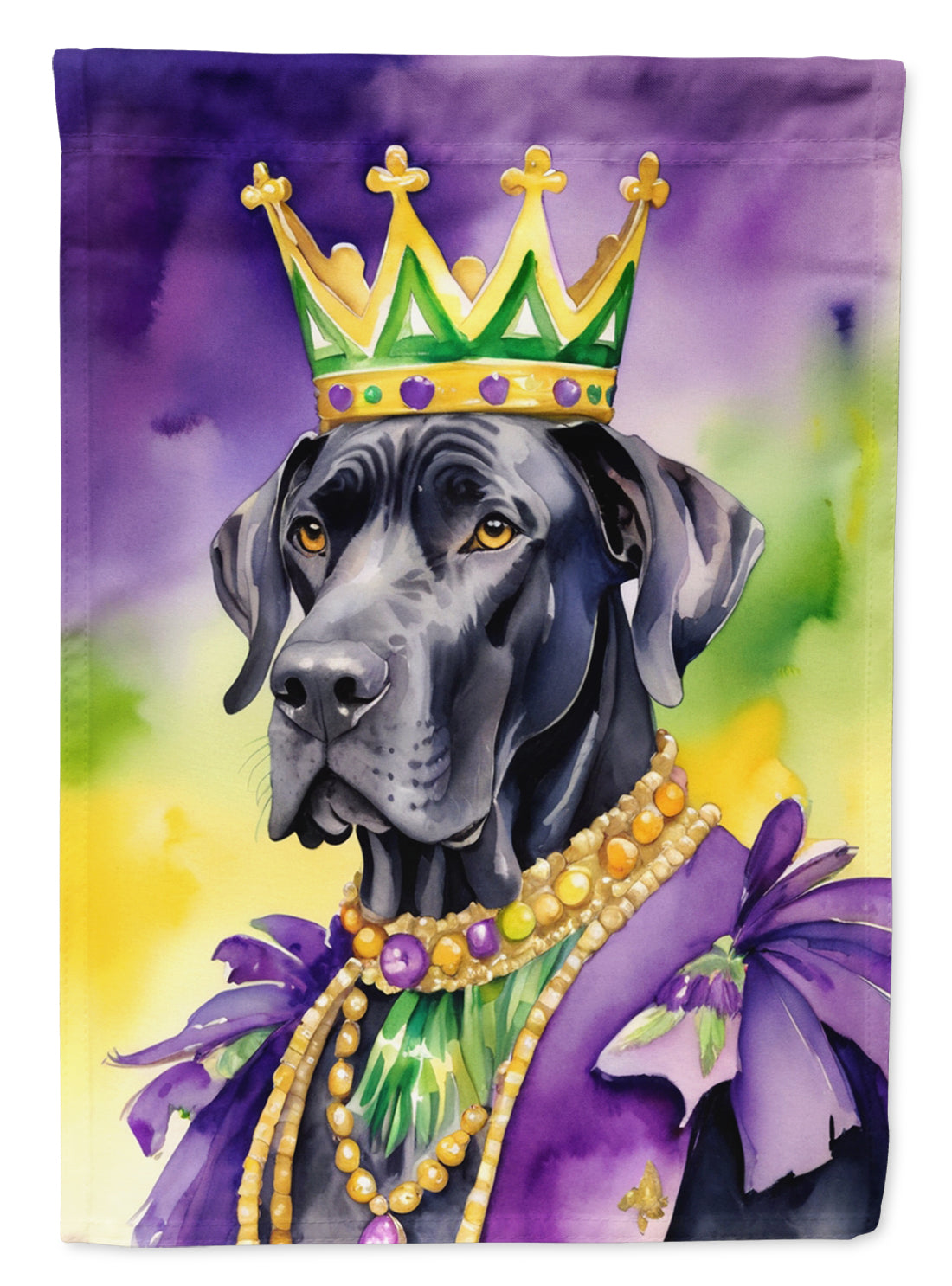 Great Dane King of Mardi Gras Garden Flag - Vibrant Dog-Themed Yard Decor by Caroline's Treasures