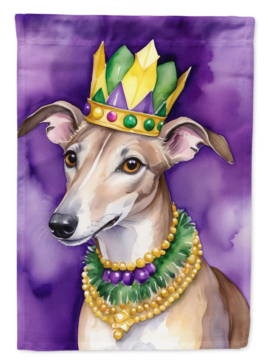 Greyhound King of Mardi Gras Garden Flag - Vibrant Dog-Themed Yard Decor by Caroline's Treasures