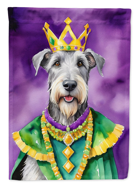 Irish Wolfhound King of Mardi Gras Garden Flag - Vibrant Dog-Themed Yard Decor by Caroline's Treasures