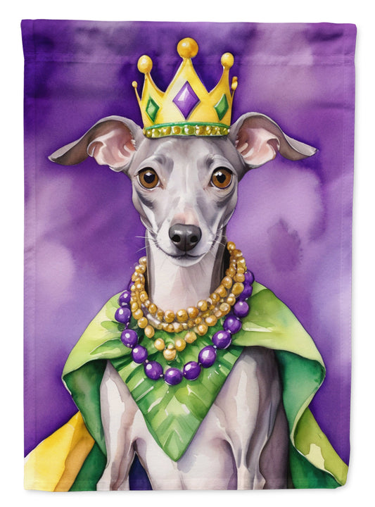 Italian Greyhound King of Mardi Gras Garden Flag - Vibrant Dog-Themed Yard Decor by Caroline's Treasures