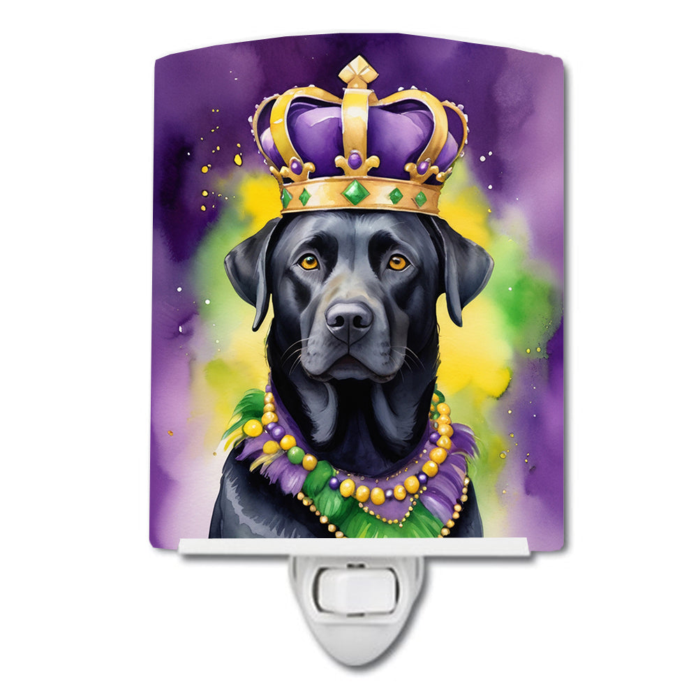 Labrador Retriever King of Mardi Gras Ceramic Night Light