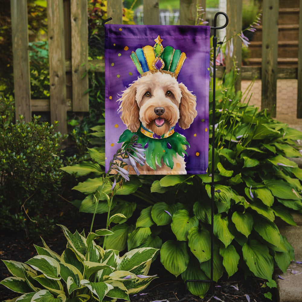 Labradoodle King of Mardi Gras Garden Flag - Vibrant Dog-Themed Yard Decor by Caroline's Treasures