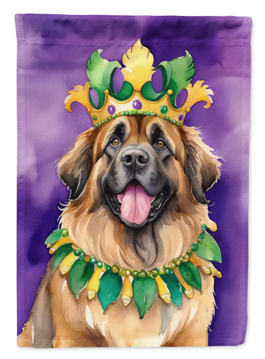 Leonberger King of Mardi Gras Garden Flag - Vibrant Dog-Themed Yard Decor by Caroline's Treasures