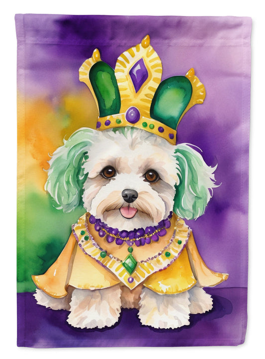 Maltipoo King of Mardi Gras Garden Flag - Vibrant Dog-Themed Yard Decor by Caroline's Treasures