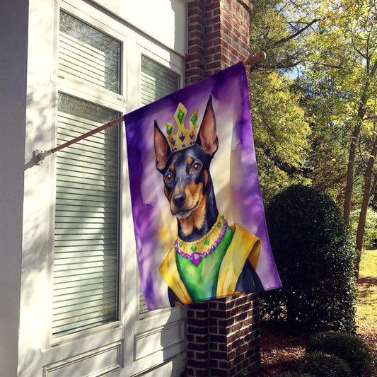 Manchester Terrier King of Mardi Gras House Flag