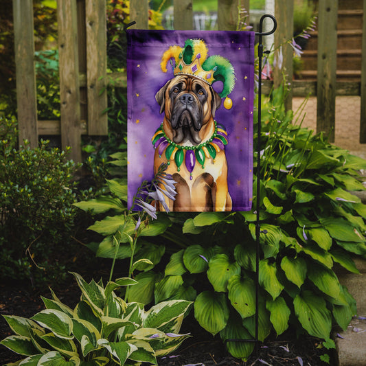 Mastiff King of Mardi Gras Garden Flag - Vibrant Dog-Themed Yard Decor by Caroline's Treasures