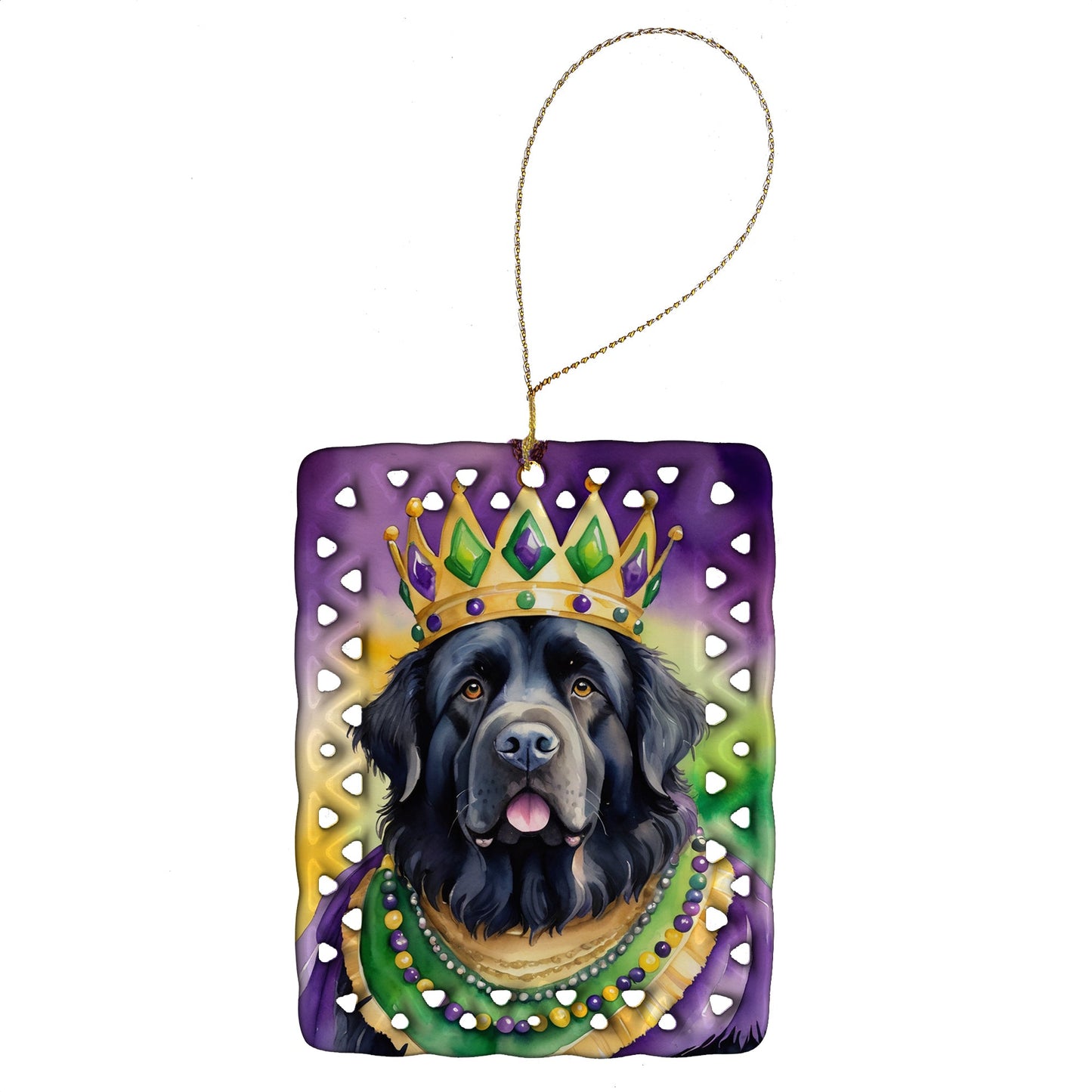 Newfoundland King of Mardi Gras Porcelain Ornament