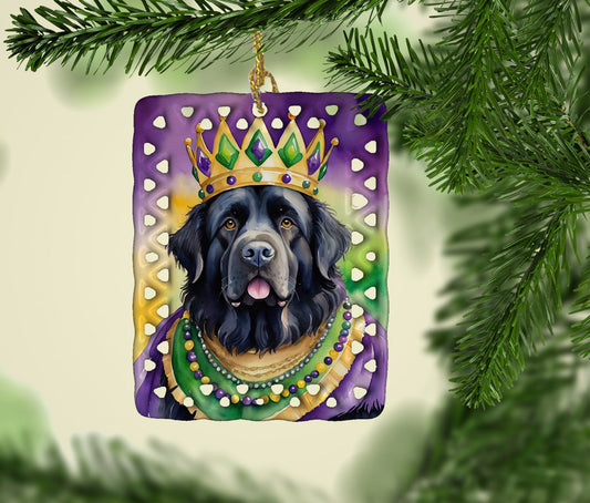 Newfoundland King of Mardi Gras Porcelain Ornament