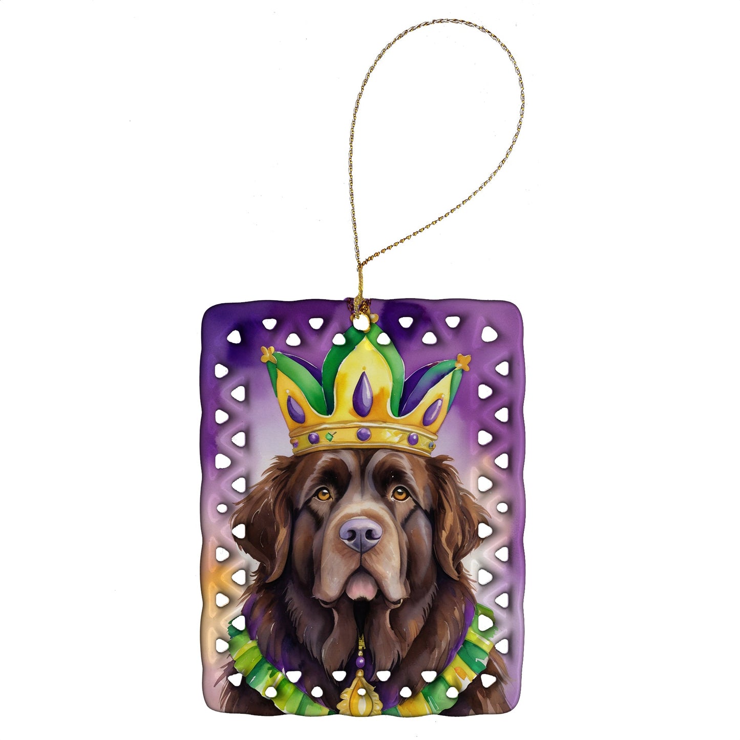 Newfoundland King of Mardi Gras Porcelain Ornament