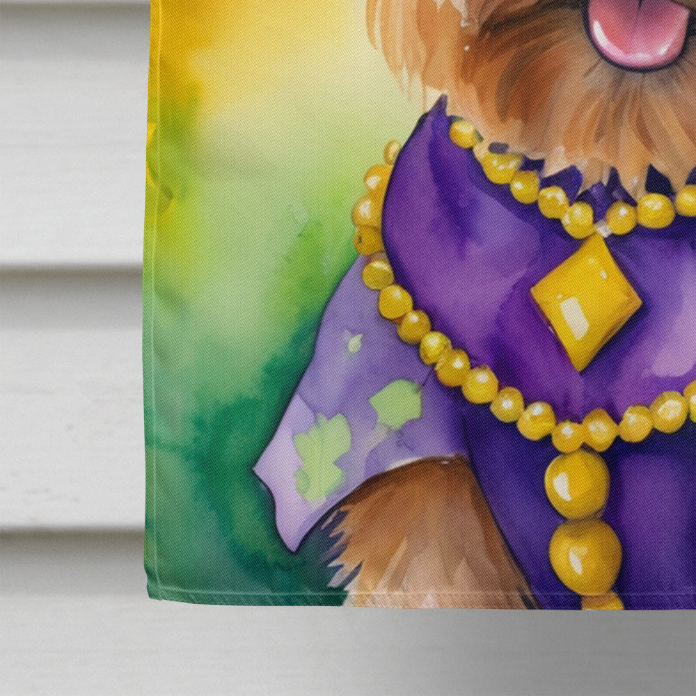 Norwich Terrier King of Mardi Gras House Flag