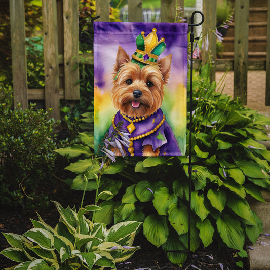 Norwich Terrier King of Mardi Gras Garden Flag - Vibrant Dog-Themed Yard Decor by Caroline's Treasures